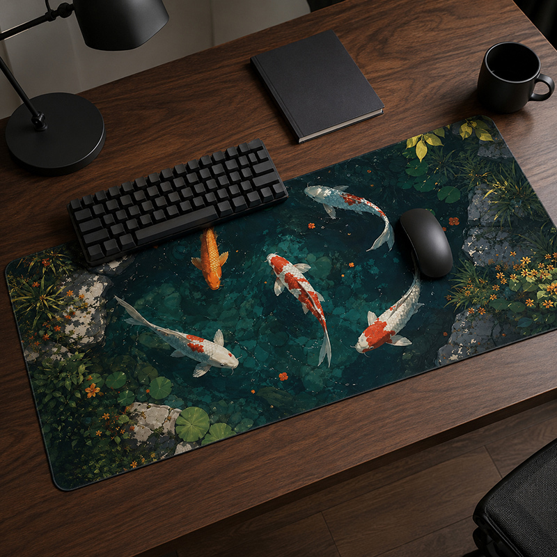 Gaming Mouse Pad Xl - Tappetino per mouse Dark Koi Pond
