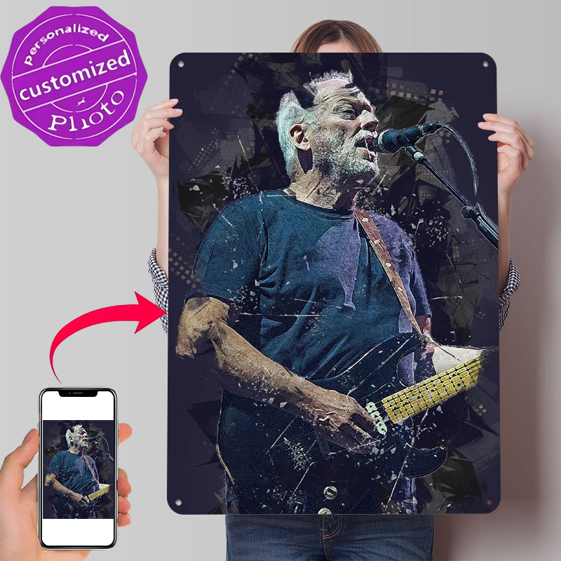 Gaming Accessories Retro - Poster in Metallo di David Gilmour,