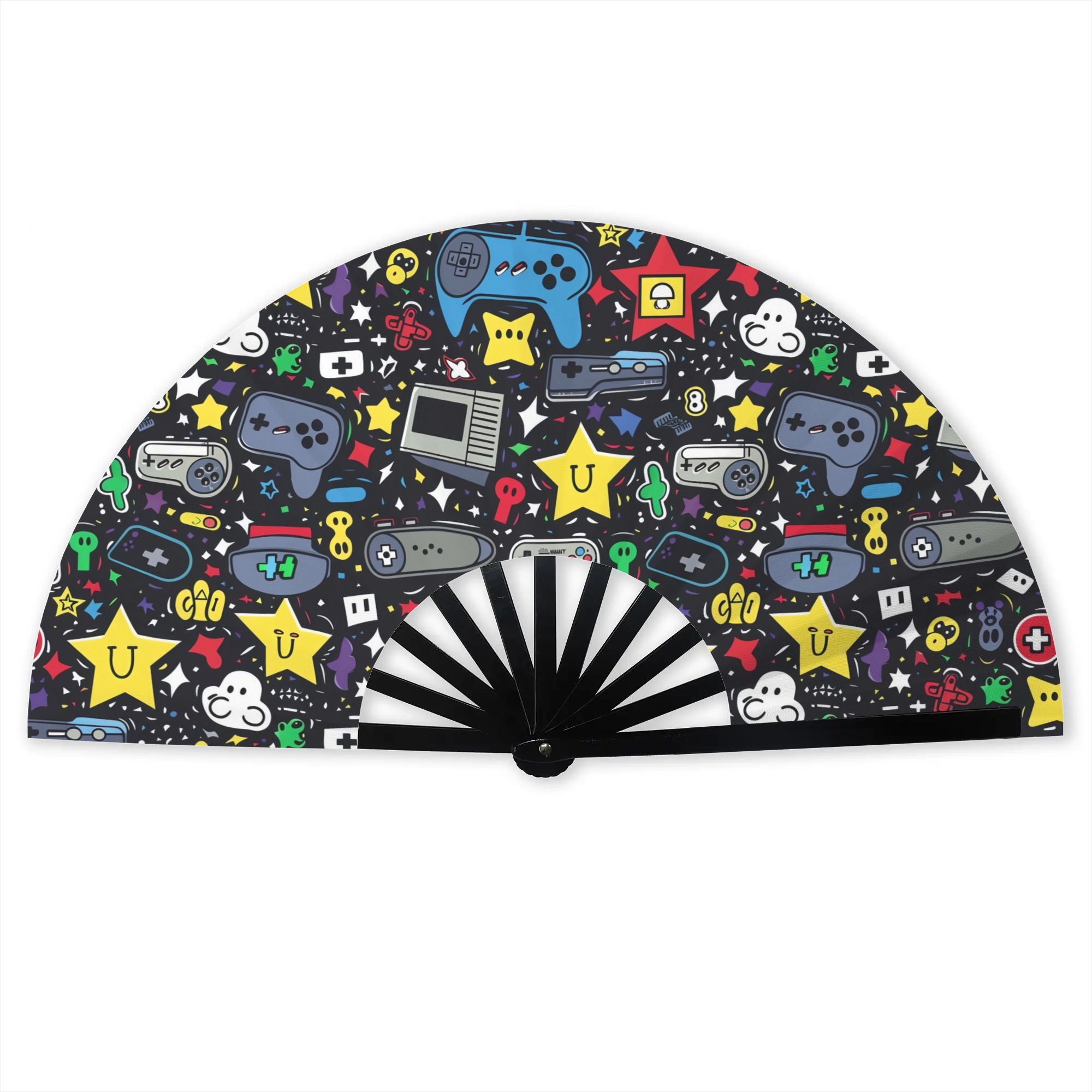 Gaming Accessories Decor - Ventilatore Pieghevole a Tema Videogiochi in
