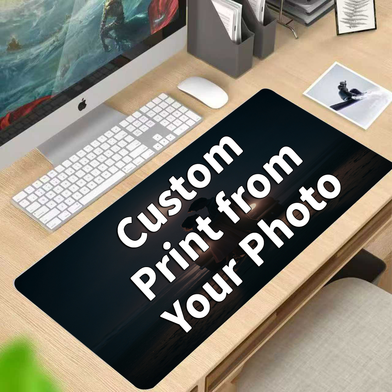 Gaming Accessories Decor - Tappetino per Mouse Personalizzato con Foto,