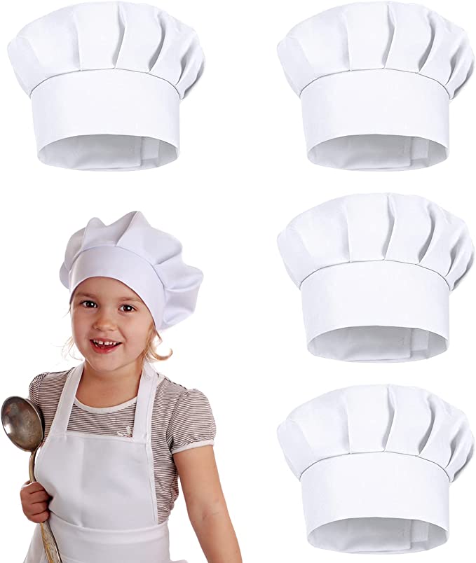 Gaming Kitchen Accessories - 4 Cappelli da Chef Bianchi per