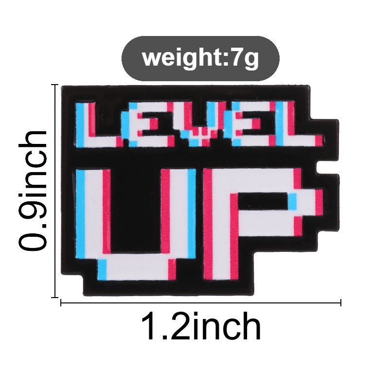 Distintivo Level Up Glitch Pix - Gaming Accessories Retro recensione e prezzo
